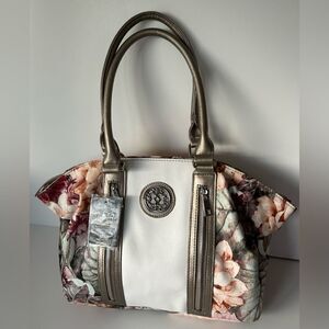 Chateau Floral satchel handbag NWT